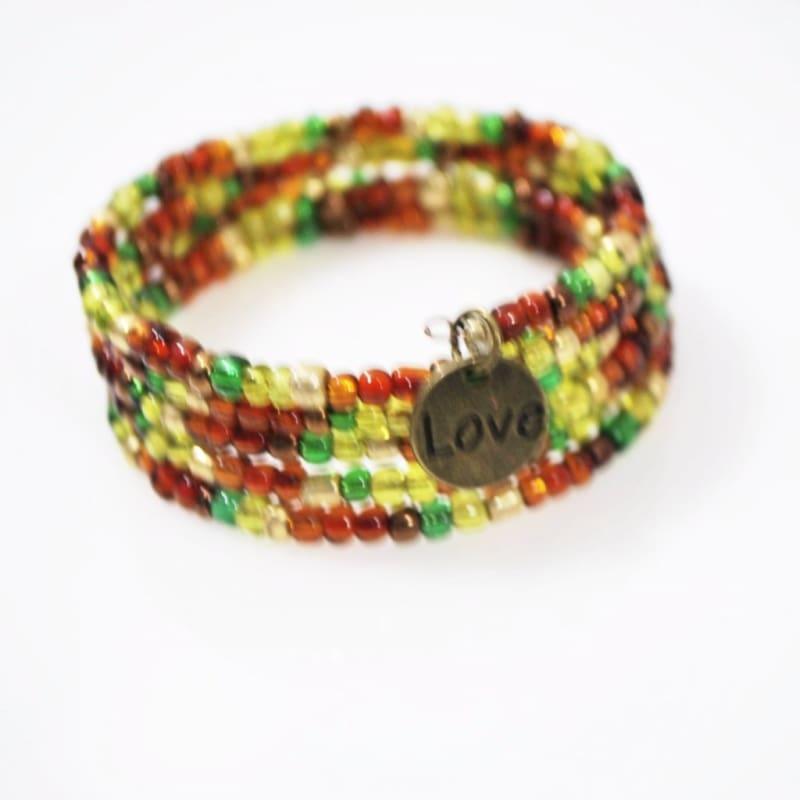 Love Charm Bright Colored Wrap Around Bracelets - Handmade