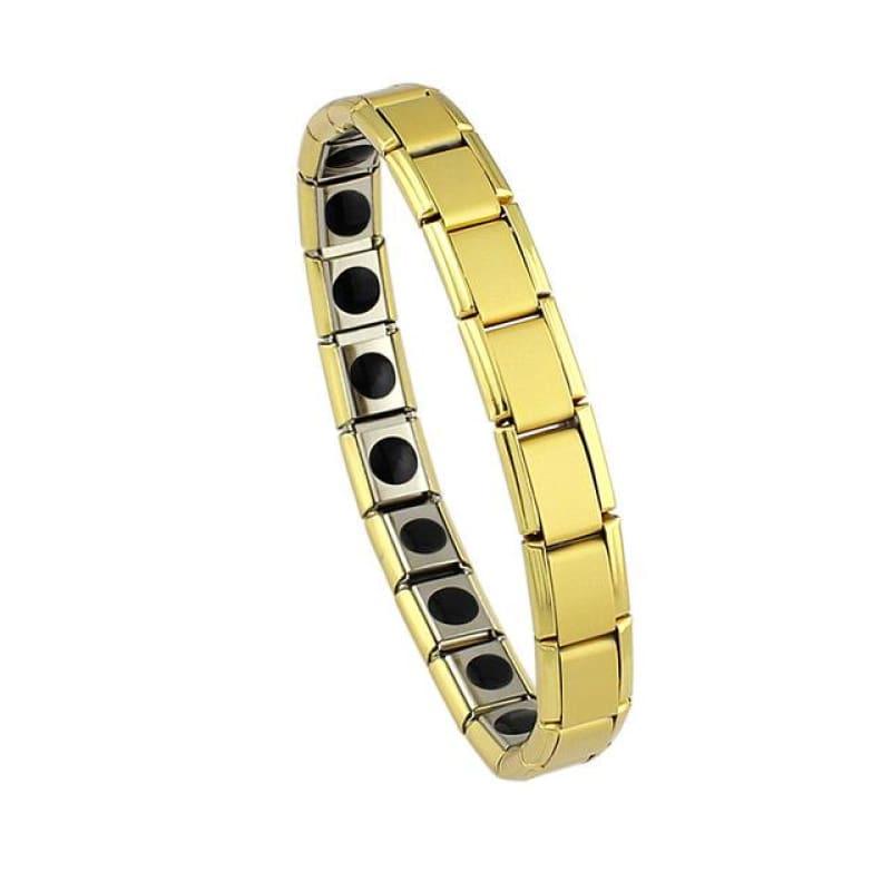 Magnetic Silver / Gold Mens Bracelets - 8 inches - Men