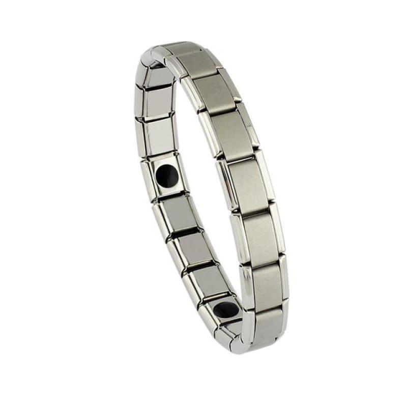 Magnetic Silver / Gold Mens Bracelets - 13 / 8 inches - Men