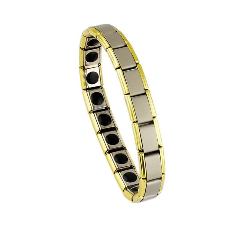 Magnetic Silver / Gold Mens Bracelets - 2 / 8 inches - Men