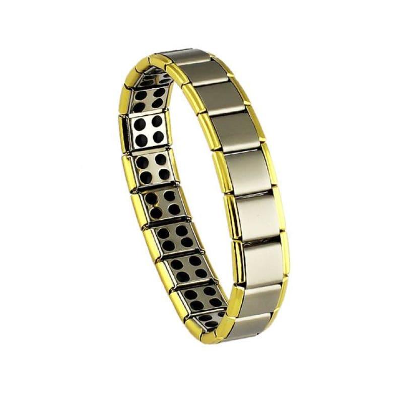 Magnetic Silver / Gold Mens Bracelets - 3 / 8 inches - Men