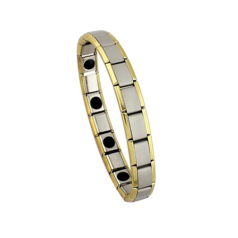 Magnetic Silver / Gold Mens Bracelets - 6 / 8 inches - Men