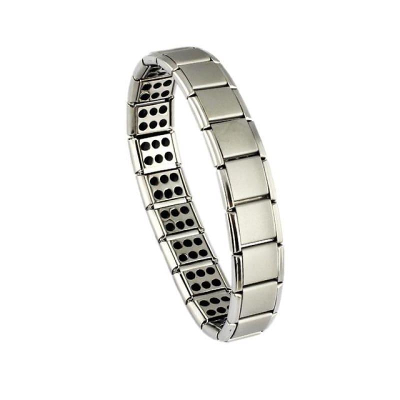 Magnetic Silver / Gold Mens Bracelets - 8 / 8 inches - Men