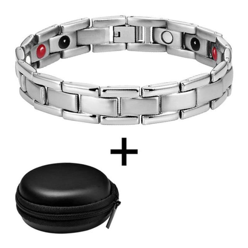 Magnetic Stainless Steel Mens Bracelets - 10241 and Box - Men