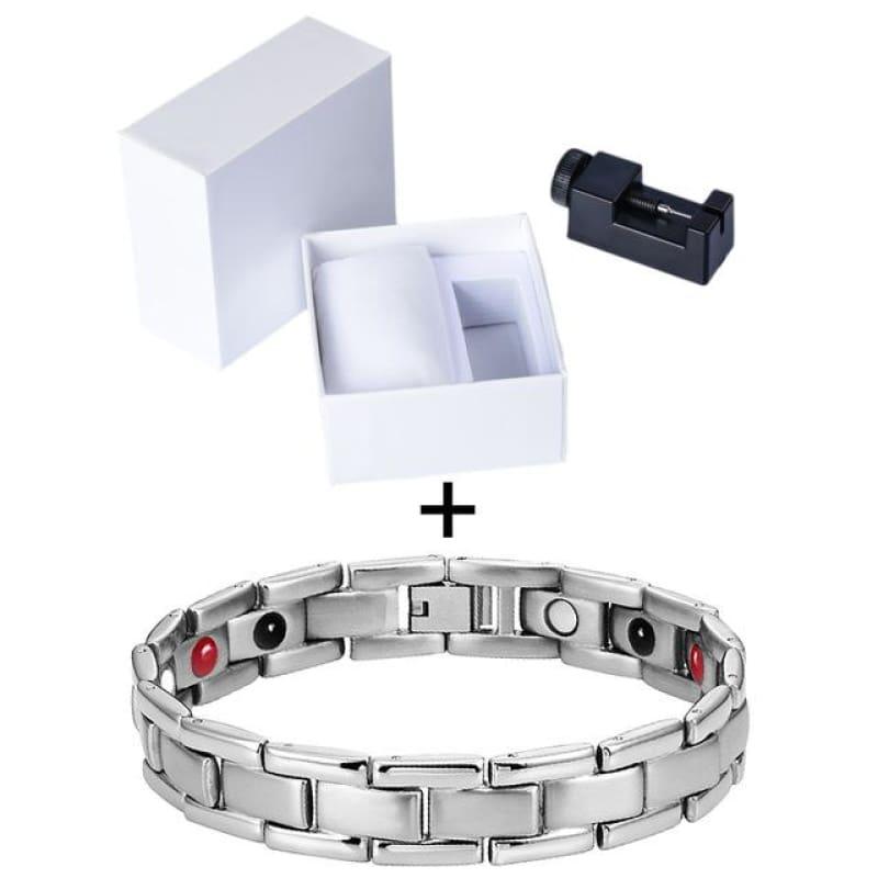 Magnetic Stainless Steel Mens Bracelets - 10241 Set C1 - Men