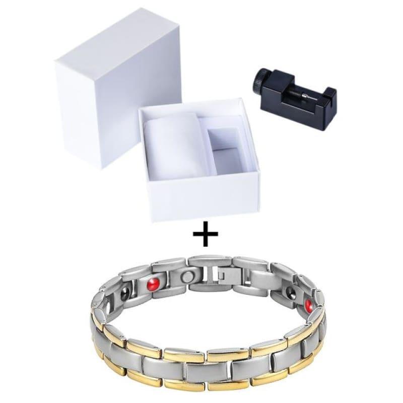 Magnetic Stainless Steel Mens Bracelets - 10242 Set C1 - Men