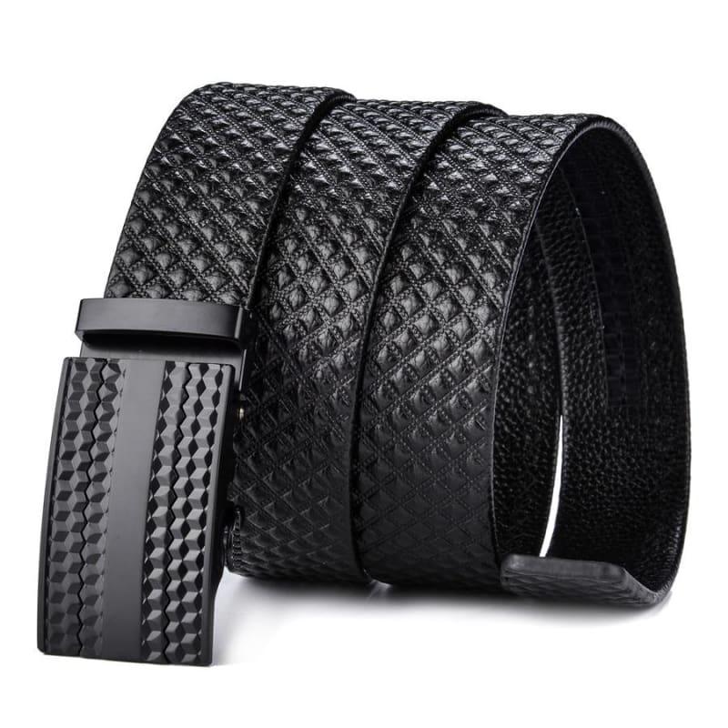 Men Cowskin Designer High Quality Alloy Buckle Automatic Belt - belt