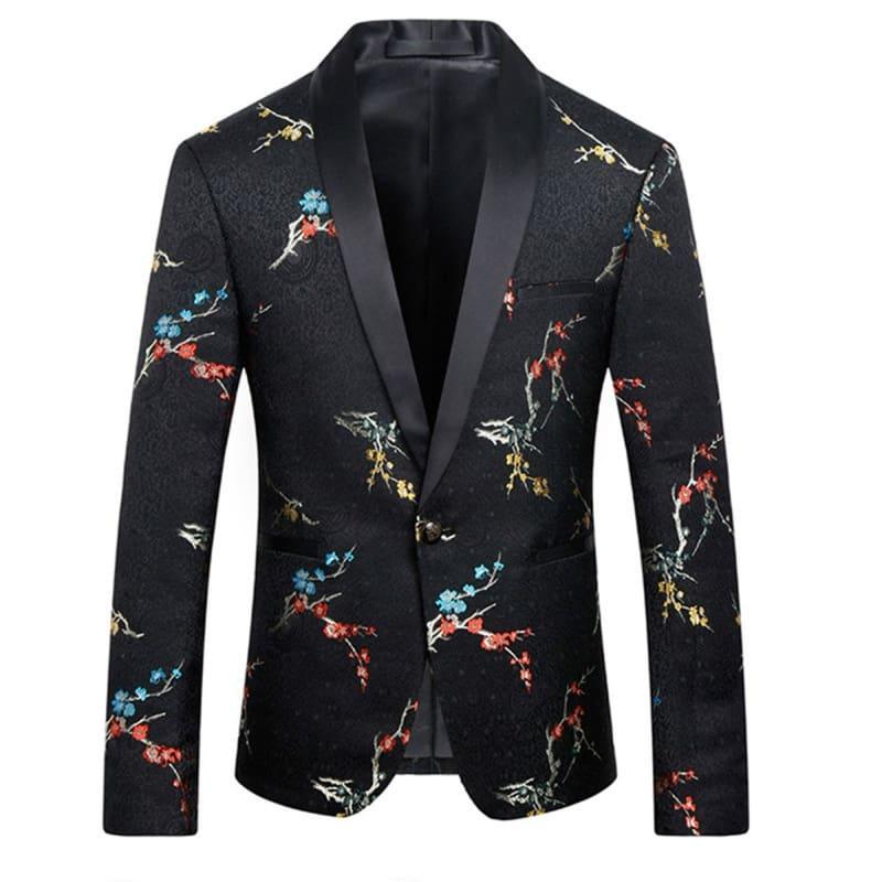 Mens Tuxedo Blazers Floral Blazer Jacket - Mens jacket