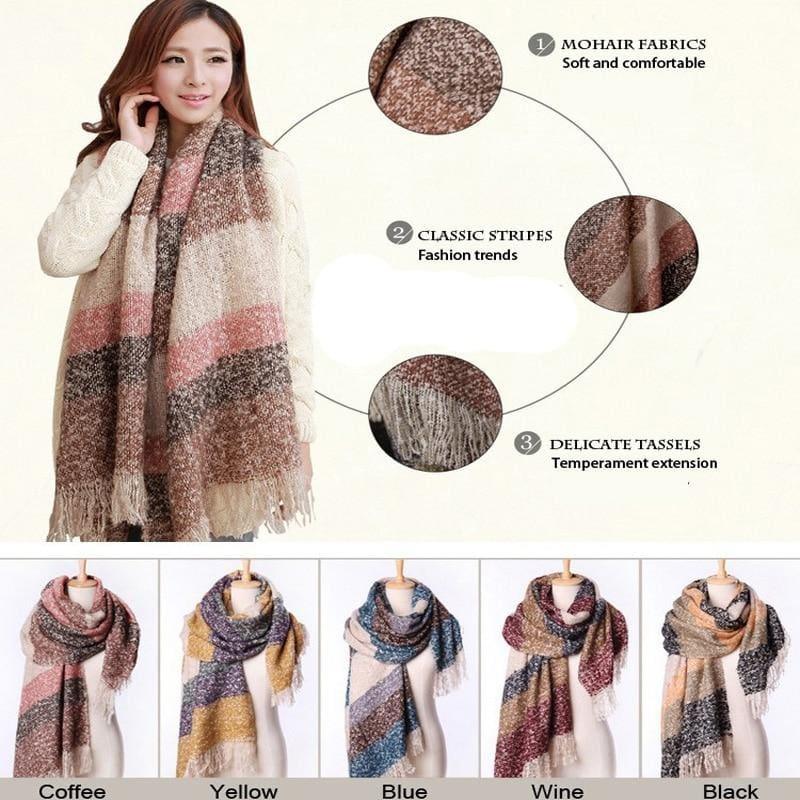 Mohair Warm Fashion Scarf - Scarf