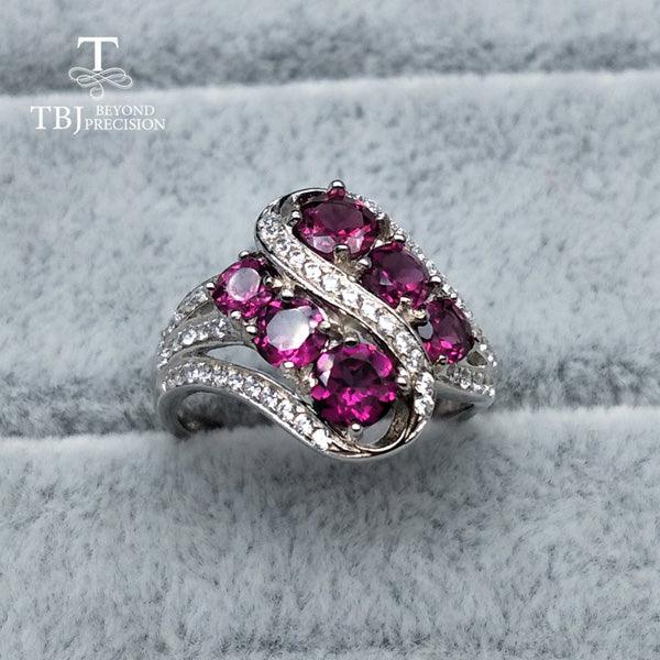 Natural Gemstone Rhodolite Ring - TeresaCollections