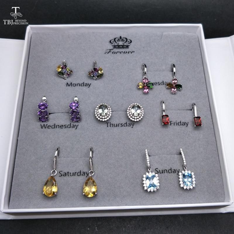 New 2019 Design 925 Silver Sterling Gemstone Earrings - earrings