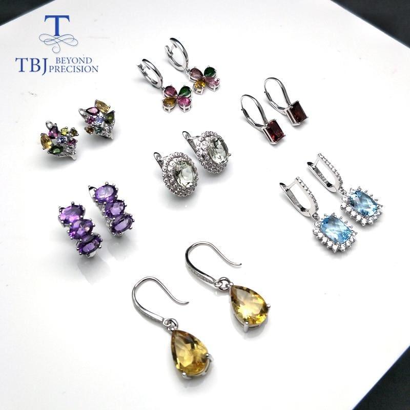 New 2019 Design 925 Silver Sterling Gemstone Earrings - earrings