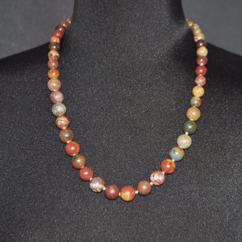 Picasso Jasper Graduated Handmade Necklace - Handmade