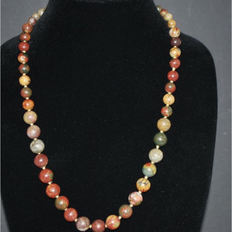 Picasso Jasper Graduated Handmade Necklace - Handmade