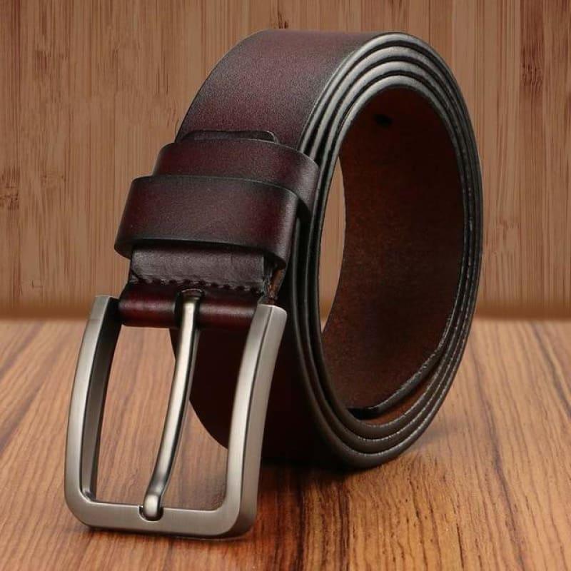 Pin Buckle Genuine Leather Luxury Strap Vintage Male Belts - X16-2 / 110cm - belt