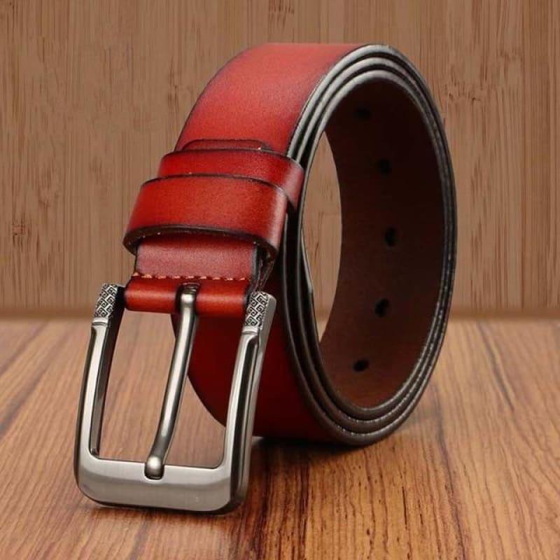 Pin Buckle Genuine Leather Luxury Strap Vintage Male Belts - X16-4 / 110cm - belt