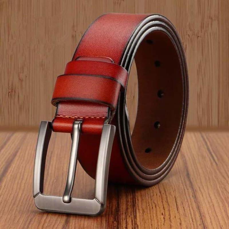 Pin Buckle Genuine Leather Luxury Strap Vintage Male Belts - X16-7 / 110cm - belt