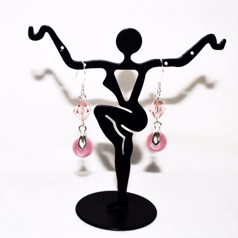 Pink Mexican Opal Dangle Womens Earrings - Earrings