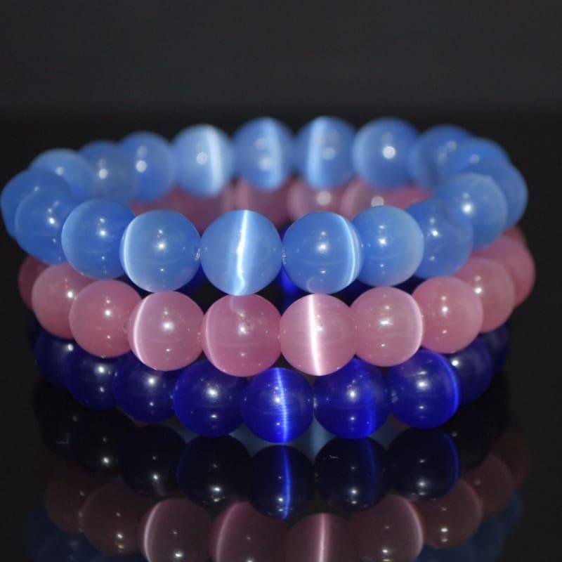 Pink Mexican Opal Gemstone Bracelets - Handmade