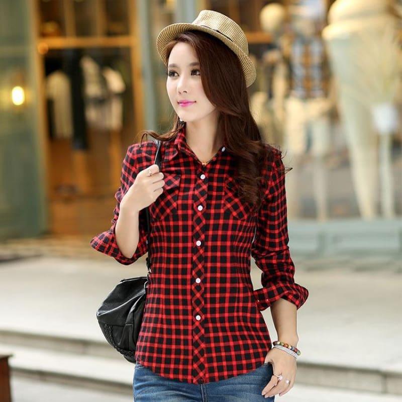 Plaid Shirt Velvet Thick Jacket Style Coat - 05 / L - Coats