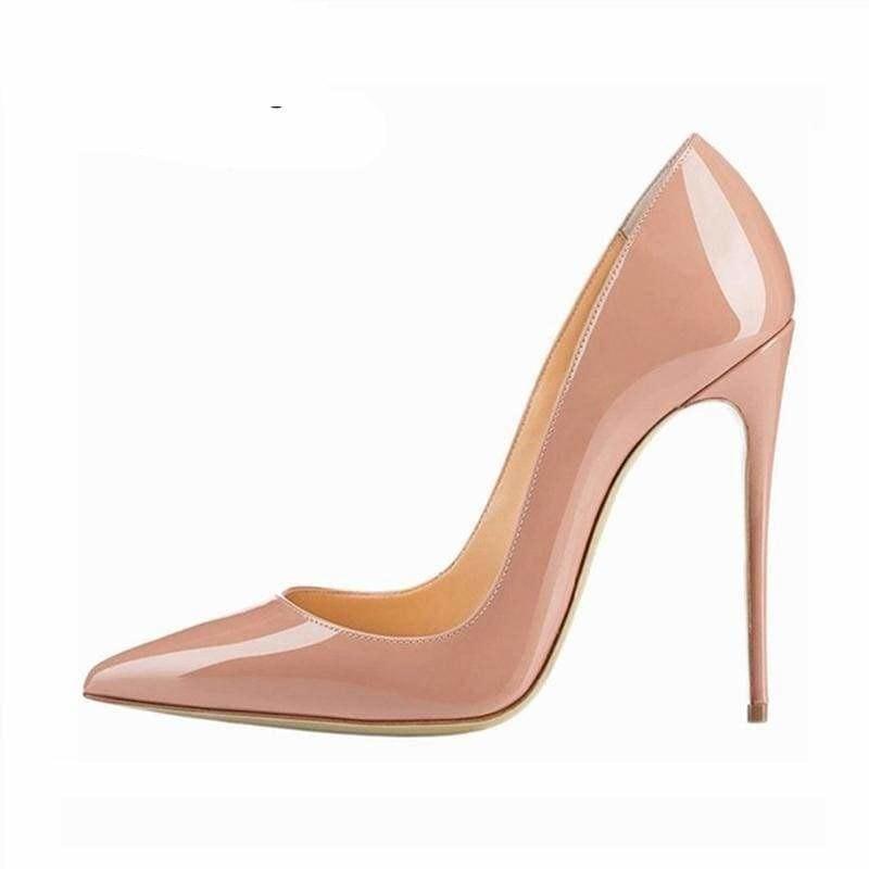 Pointed Toe Patent Leather Stilettos Pumps - Pumps