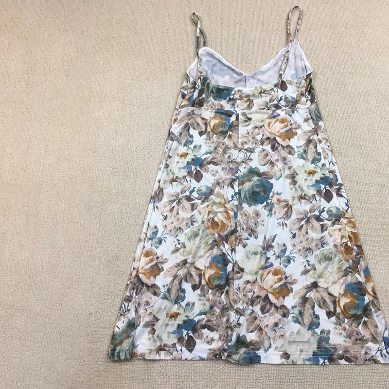 Print Puff Long Sleeve Lace Up High Waist Pleated Midi Dress - Midi Dress