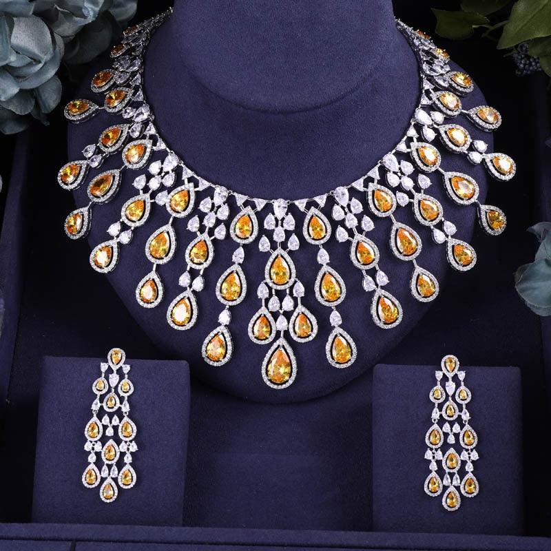 CZ Crystal Wedding Jewelry Sets - TeresaCollections