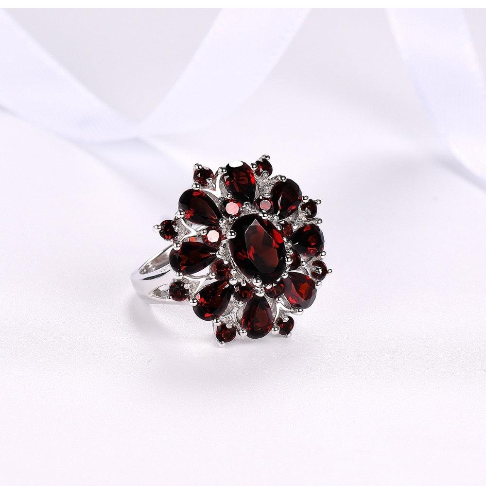 Natural Black Garnet Rings - TeresaCollections