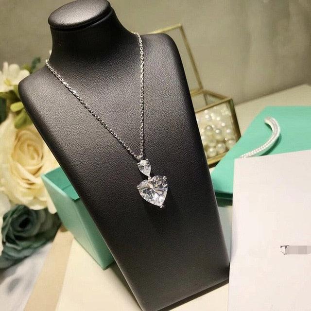 Cubic Zirconia Pendant Necklace - TeresaCollections