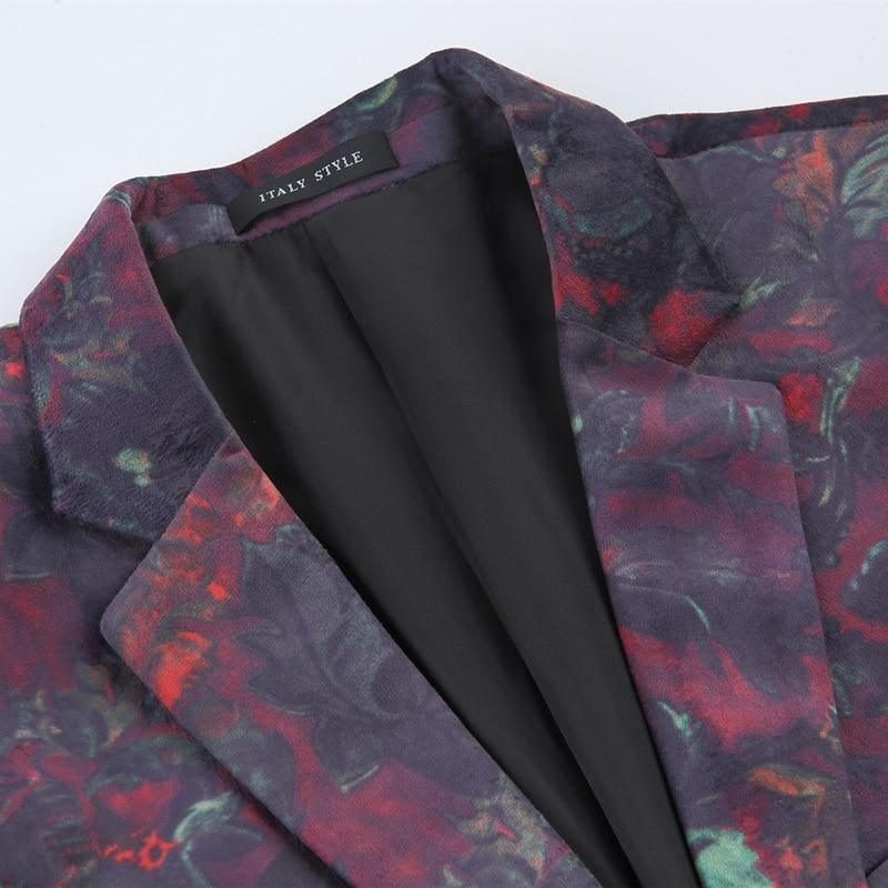 Purple Colorful Printed Mens Casual Blazer Jacket - Mens Jacket