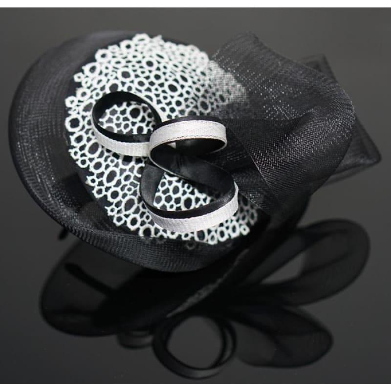 Satin Lace Kentucky Derby Fascinator Female Church Wedding Party Royal Head Gear Hats - hats