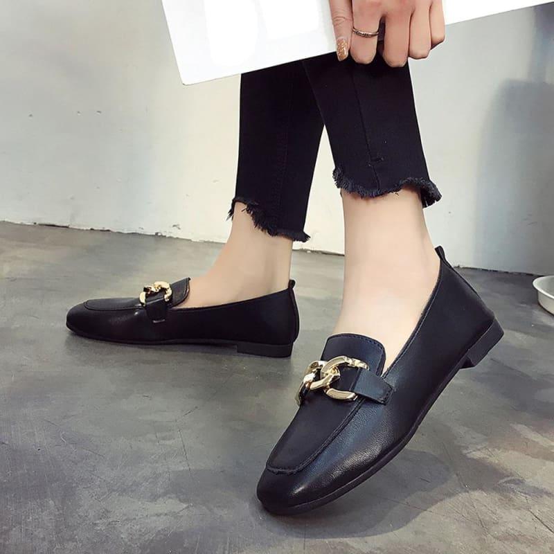 Shallow Mouth Loafers Summer Fashion Sweet Flats - Flats