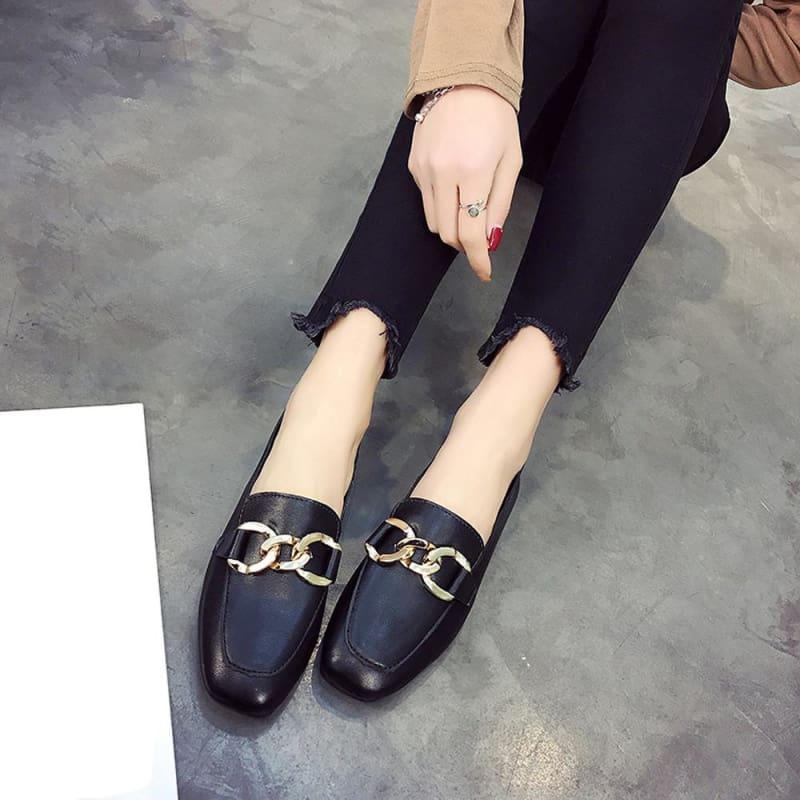 Shallow Mouth Loafers Summer Fashion Sweet Flats - Flats