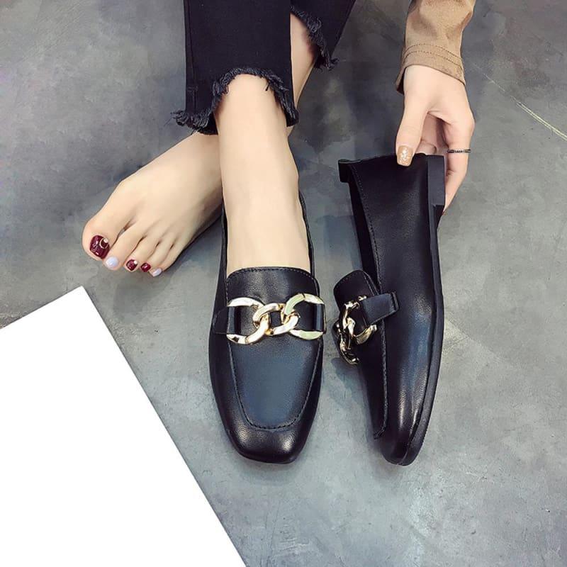 Shallow Mouth Loafers Summer Fashion Sweet Flats - Flats