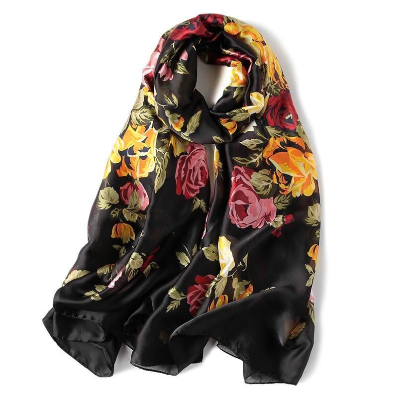 Shawls And Wrap Long Print Silk Scarf - C1 - Scarf