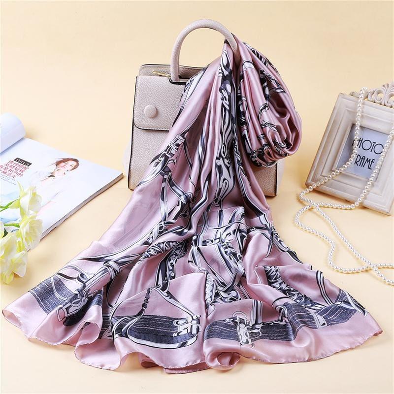 Shawls And Wrap Long Print Silk Scarf - C11 - Scarf