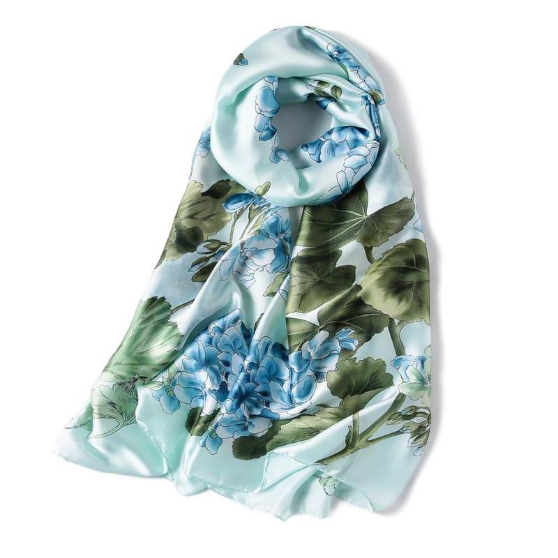 Shawls And Wrap Long Print Silk Scarf - C4 - Scarf