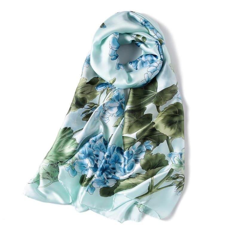 Shawls And Wrap Long Print Silk Scarf - Scarf