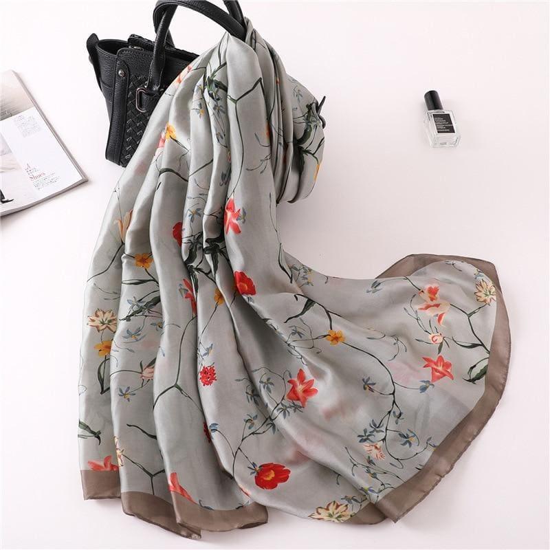 Shawls Print Silk Scarf - Scarf