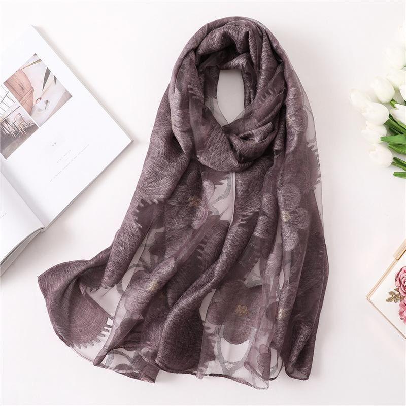 Silk Shawls And Wraps Scarf - 2 - Scarf