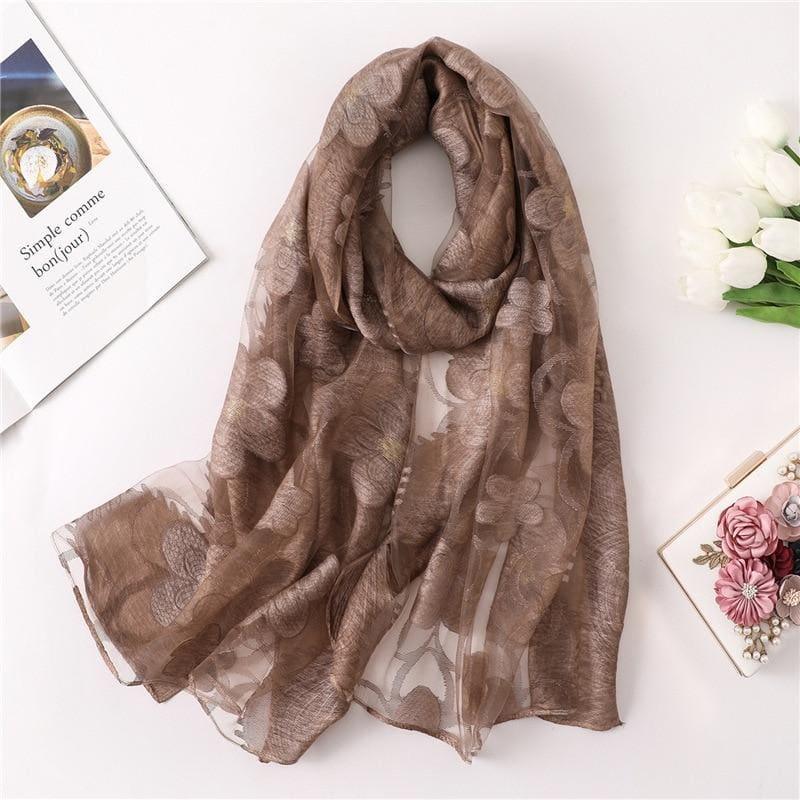 Silk Shawls And Wraps Scarf - 3 - Scarf