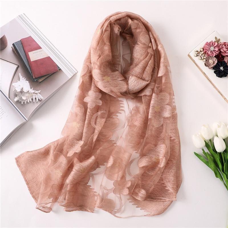 Silk Shawls And Wraps Scarf - 6 - Scarf