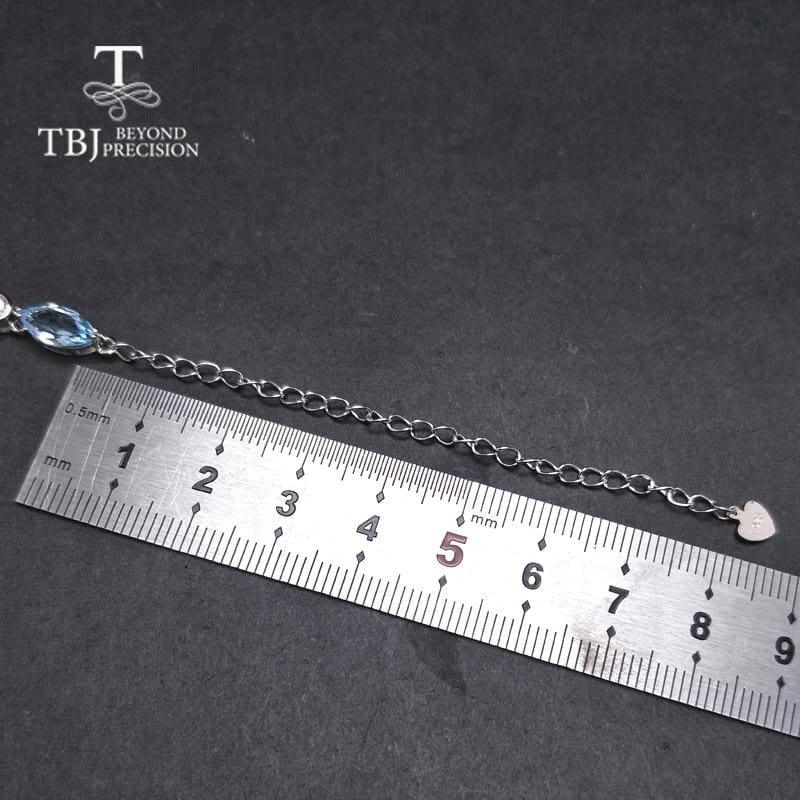 Simple Blue Topaz in 925 Sterling Silver Bracelet - Bracelets