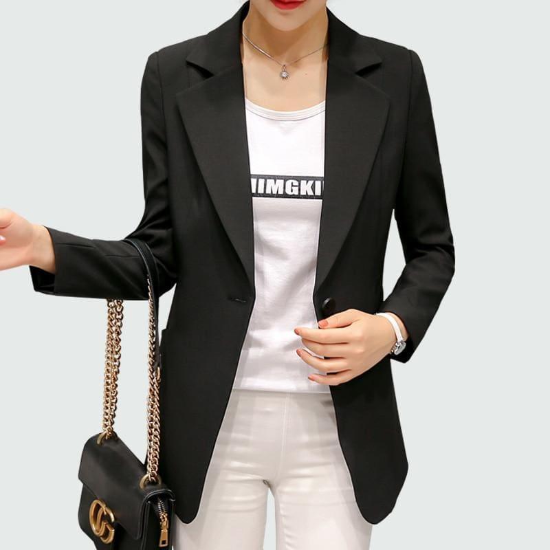 Single Button Blazer Jackets - Jackets