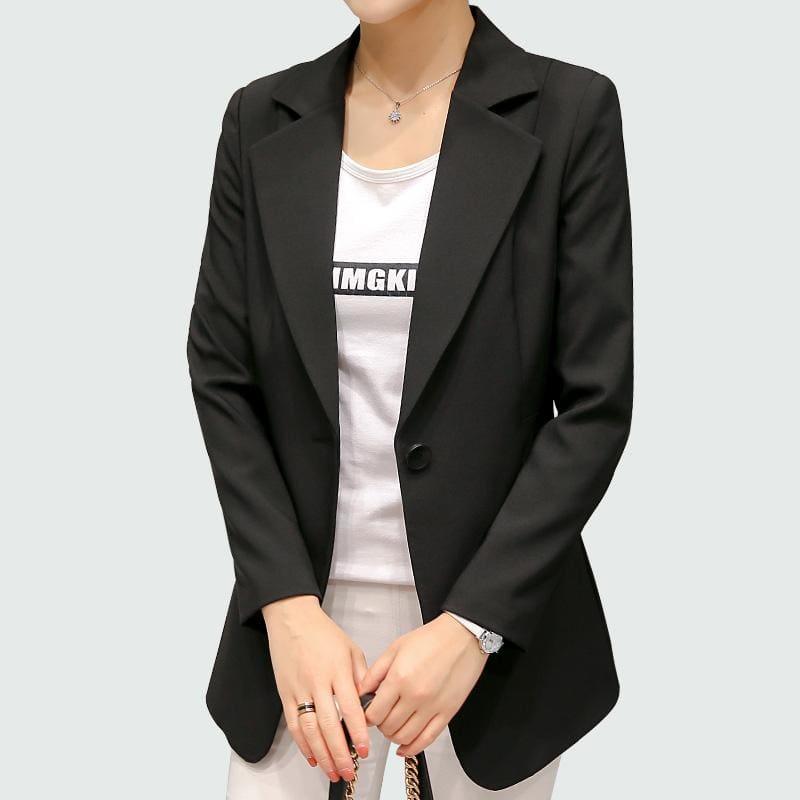 Single Button Blazer Jackets - Jackets