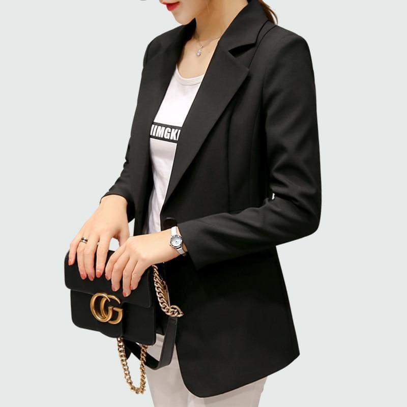 Single Button Blazer Jackets - Jackets