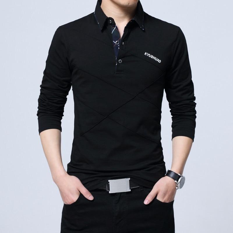 Stripe Designer T-shirt Slim Fit Loose Casual Cotton Mens T-Shirt - Black / Asian Size 4XL - Mens T-shirt