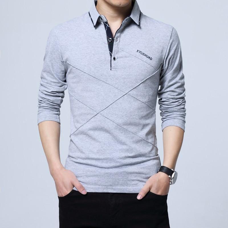 Stripe Designer T-shirt Slim Fit Loose Casual Cotton Mens T-Shirt - Gray / Asian Size 4XL - Mens T-shirt