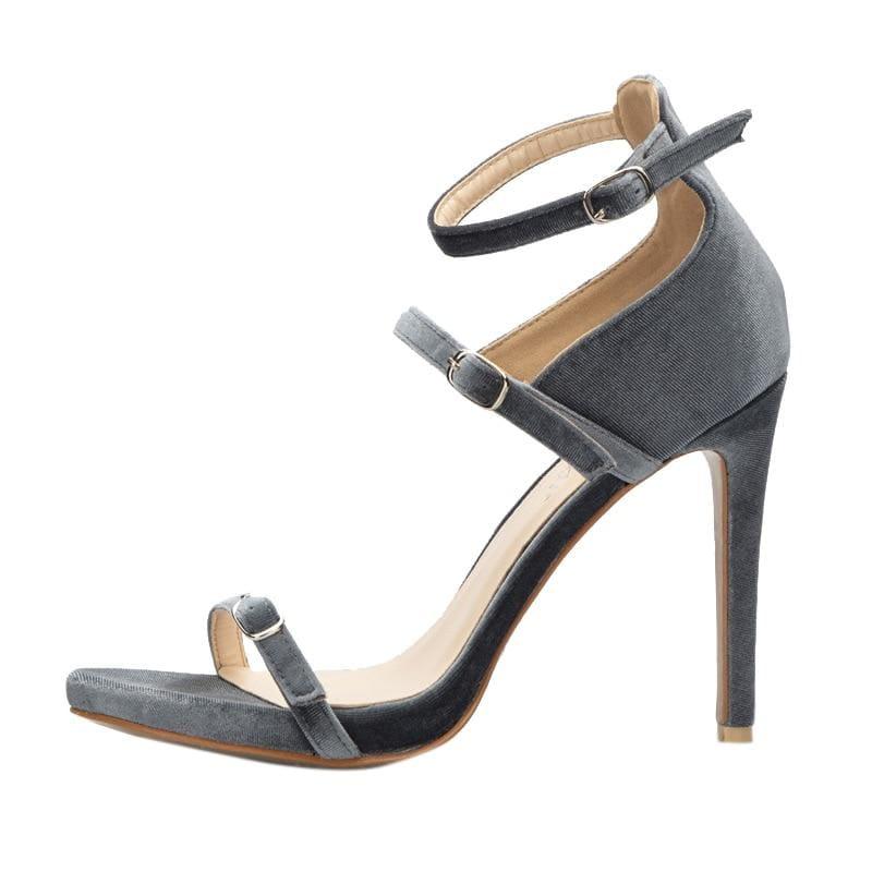 Summer Buckle Strap High Heels Sandals - Sandals