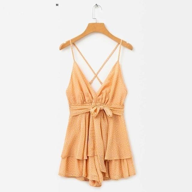 Summer Sexy Spagetti Strap Romper - TeresaCollections